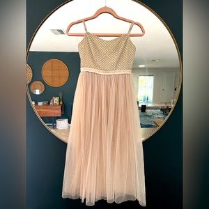 Beaded/Chiffon Jr. bridesmaid, flower girl dress, formal dress